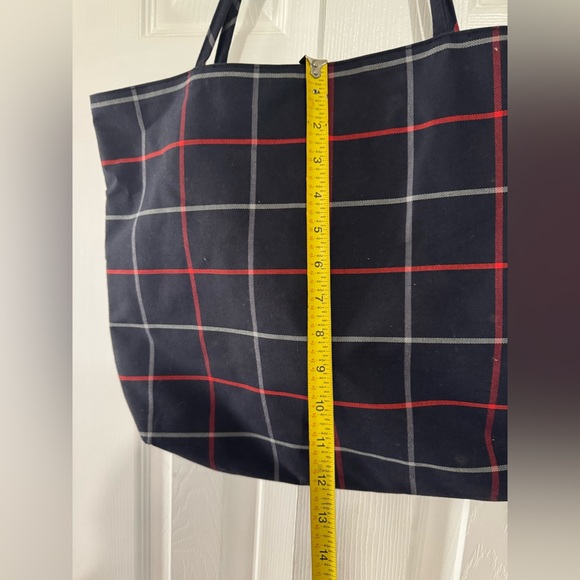 Burberry London Plaid Tote Bag - Blue and Red - Picture 2 of 6